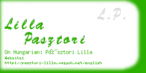 lilla pasztori business card